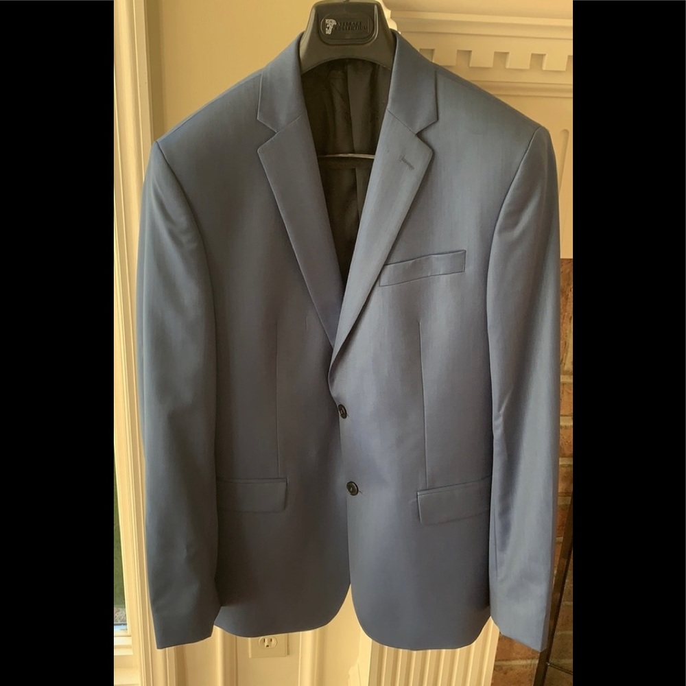 Versace Collection suit, blue. 40R-41R.  Professionally tailored.